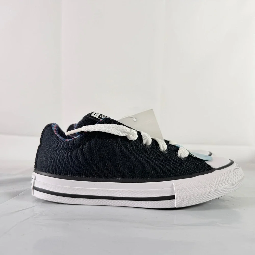 Converse Chuck Taylor All Star Street Slip Black White Red Kids 12 668436F